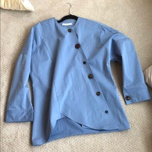 rejina pyo Asymmetrical blouse size small.